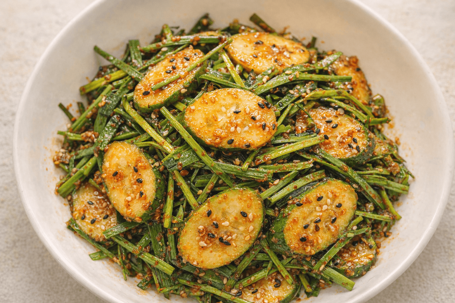 10분 컷! 입맛 돋우는 초간단 '오이 부추 무침' 황금 레시피 (절대 실패 없음)