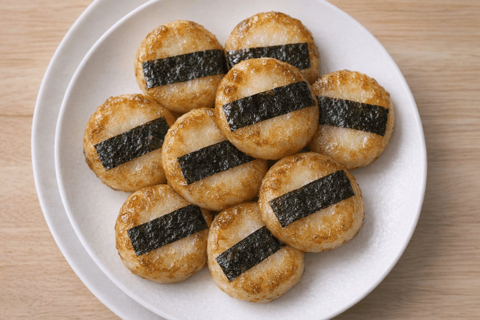 윤기가 흐르는 간장 소스 이모모찌