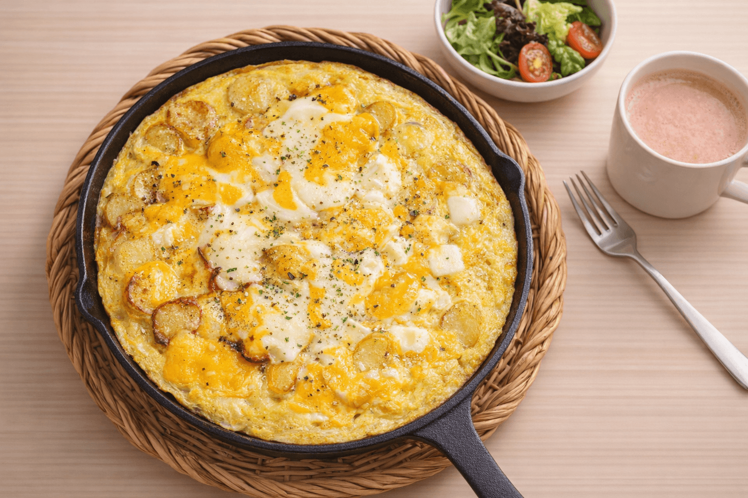 치즈 감자구이 오믈렛 브런치