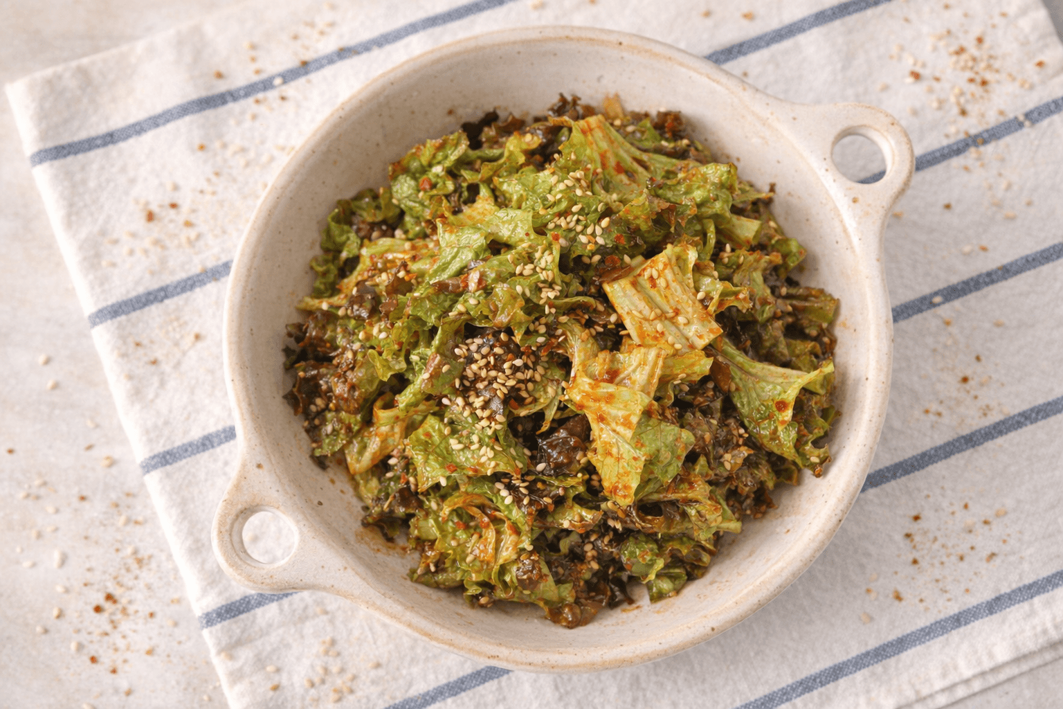 상추겉절이 완성 사진