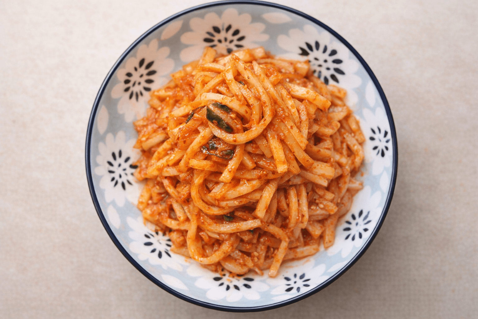 Ultimate Kimchi-Style Spicy Radish Salad (No Vinegar, Extra Crunchy!)