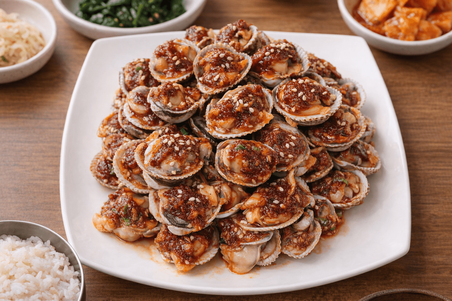 꼬막무침 양념장 해산물 요리