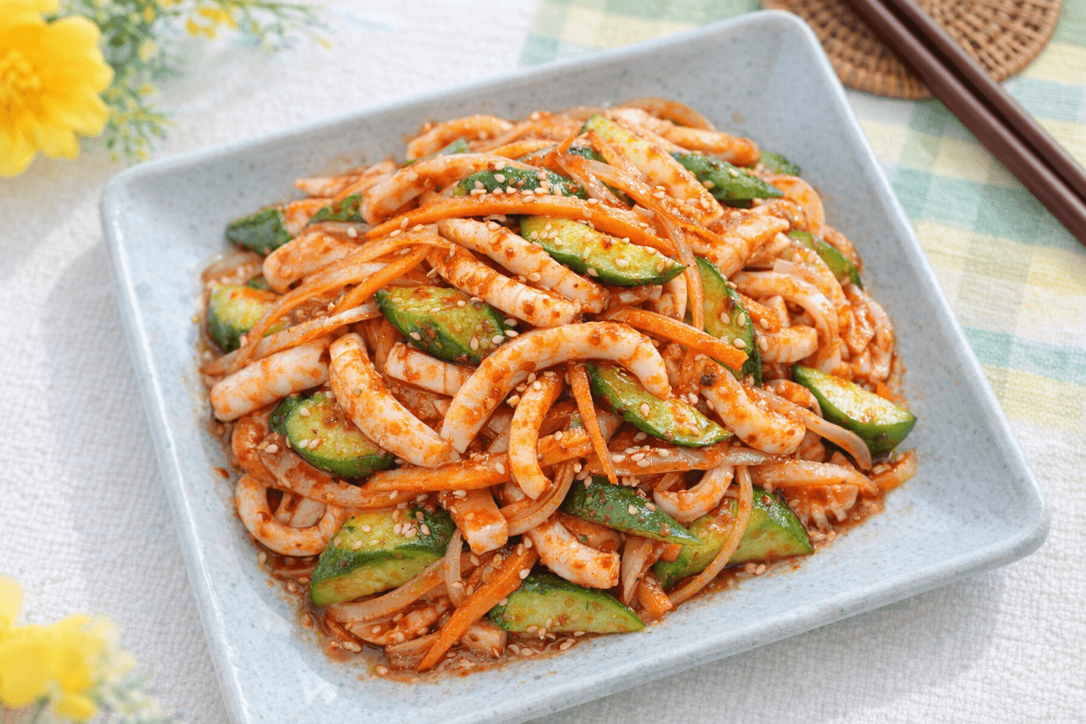 매콤새콤 오징어초무침