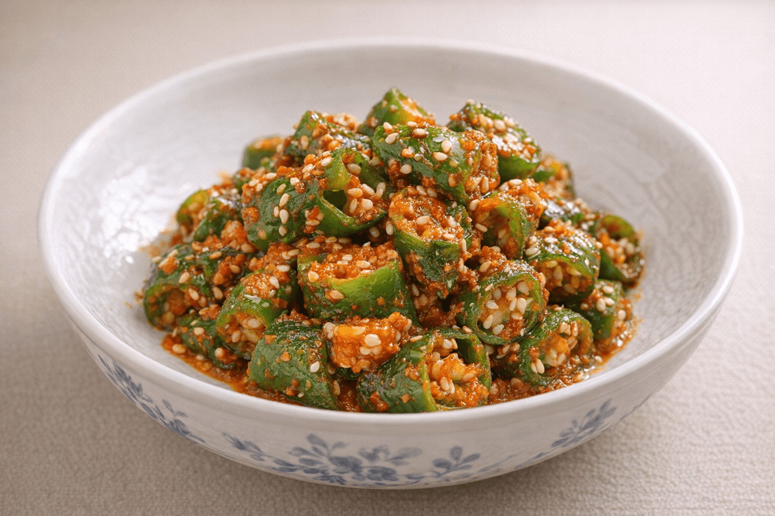 고추쌈장무침 오이고추 반찬