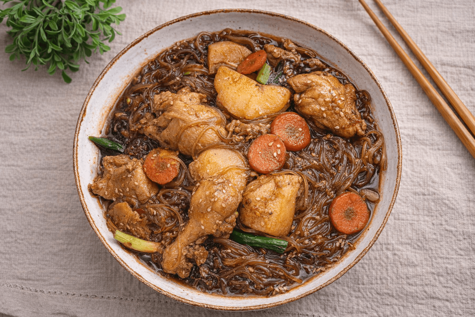 먹음직스러운 안동찜닭