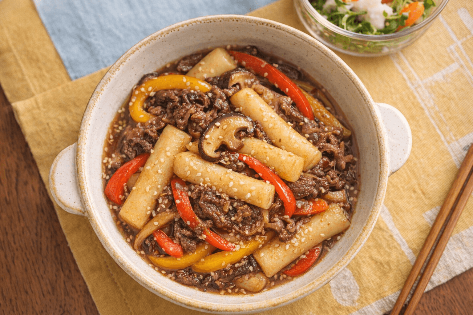 辛くないから子供も大喜び！絶対失敗しない絶品「牛肉宮中トッポギ」の黄金レシピ