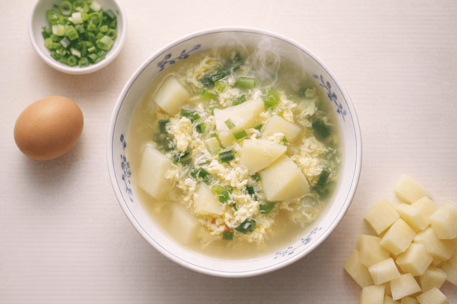 따끈한 감자계란국