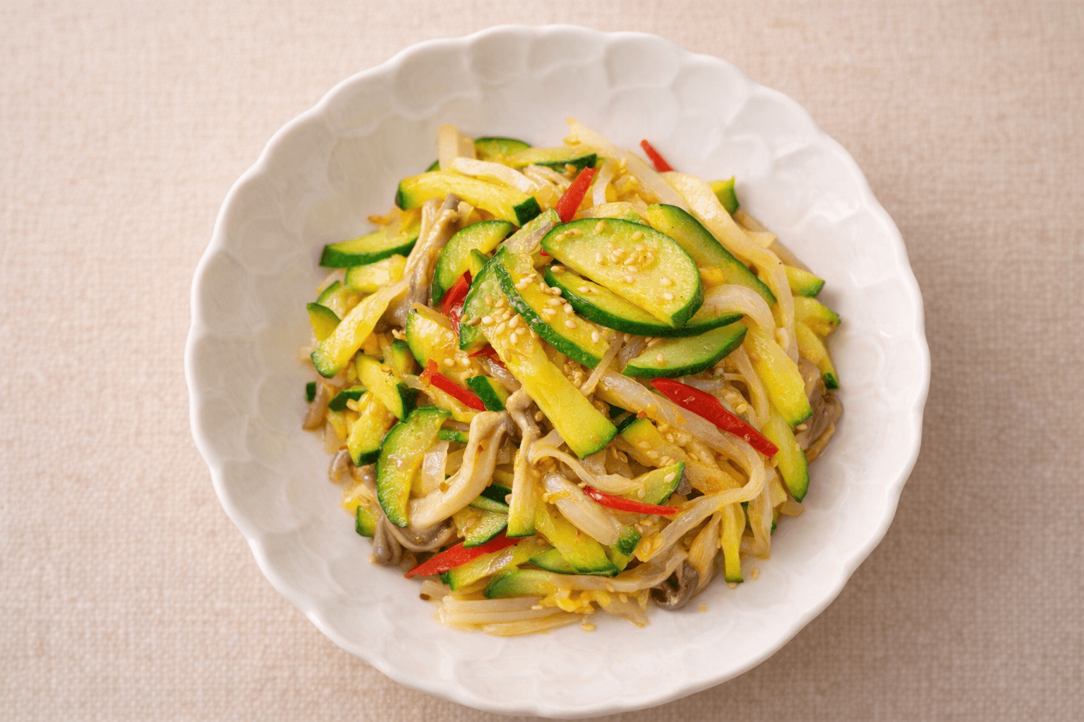 애호박 느타리버섯 볶음 반찬