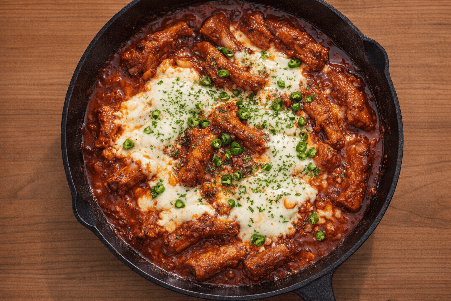 매콤달콤 치즈등갈비 요리