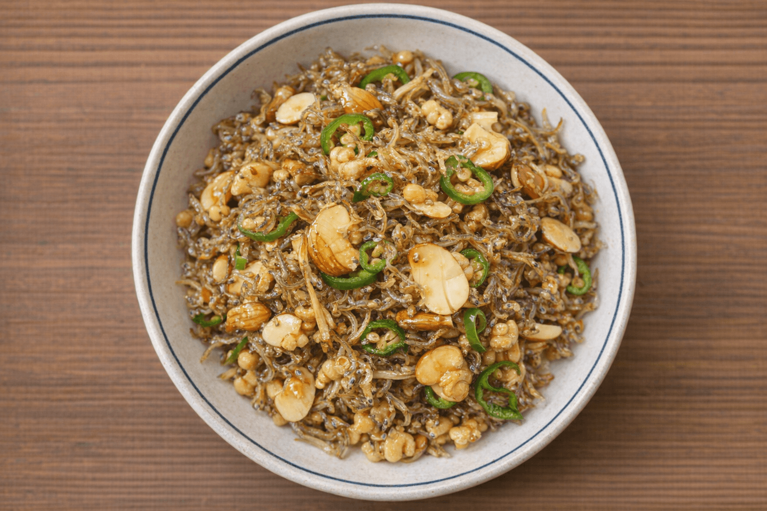 冷蔵庫でもカチカチにならない魔法！「甘辛ナッツたっぷりちりめんじゃこ炒め」ご飯泥棒の黄金レシピ