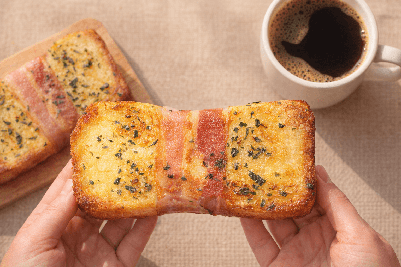 베이컨 에그 토스트 홈카페 브런치