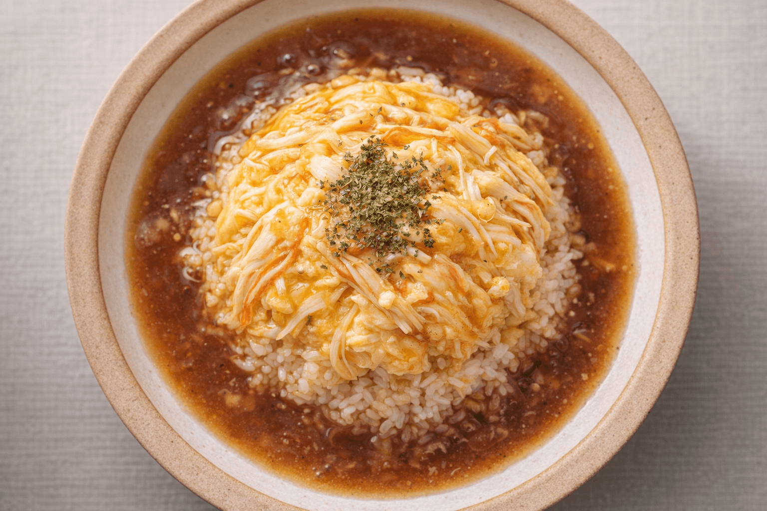 게살 텐신항 계란덮밥 한그릇요리