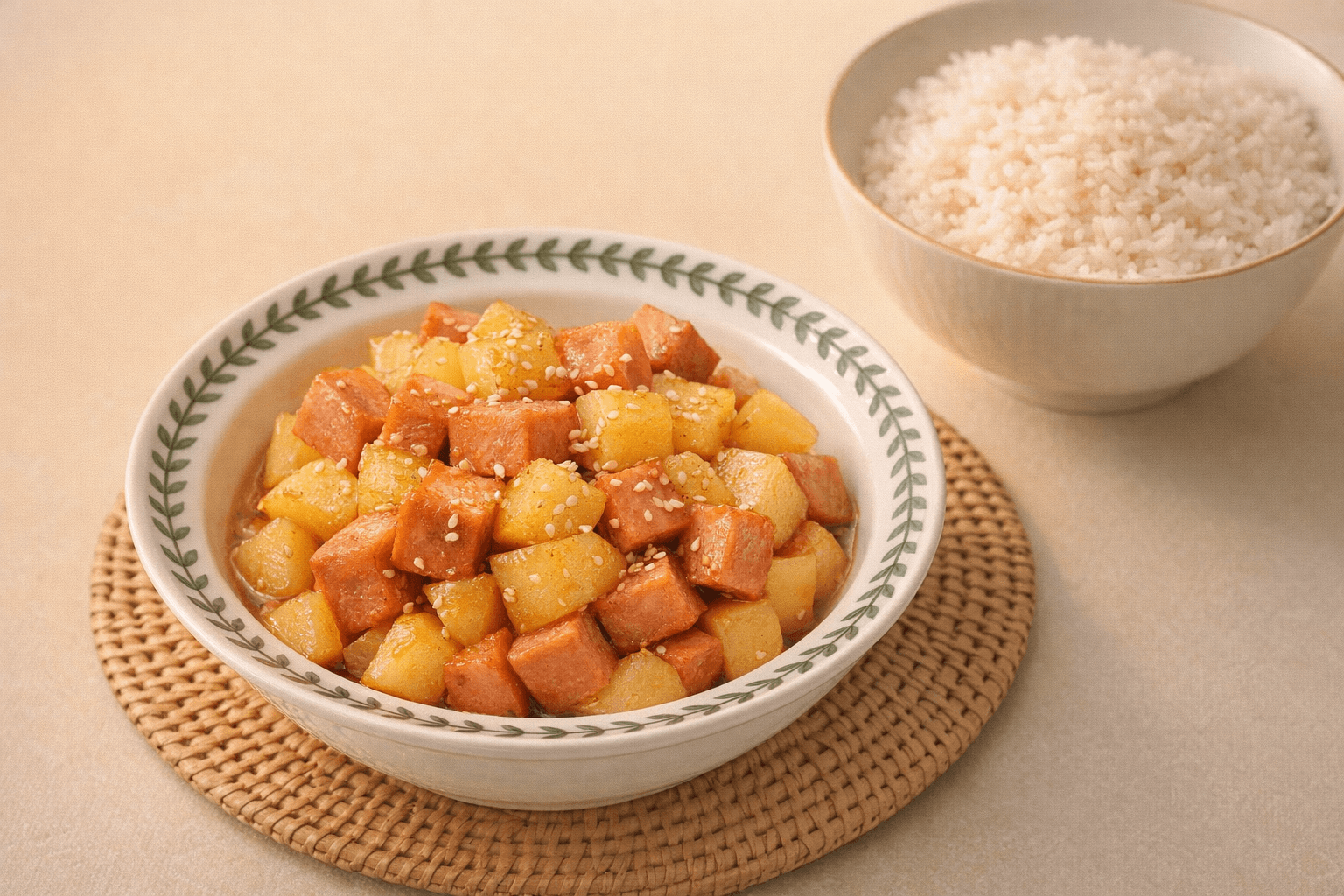 단짠단짠 밥도둑 스팸 감자볶음 레시피