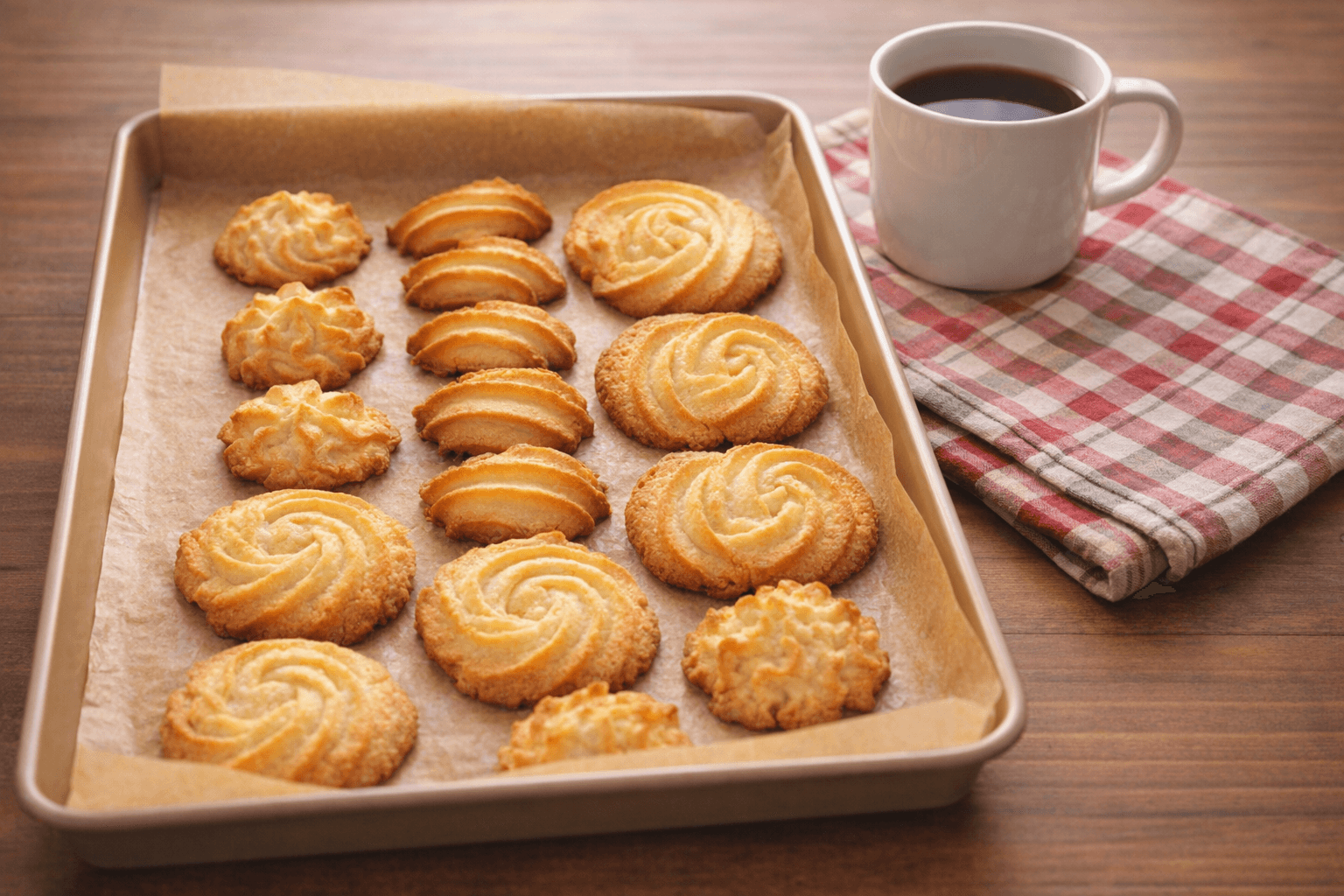 갓 구운 바삭한 홈메이드 버터쿠키