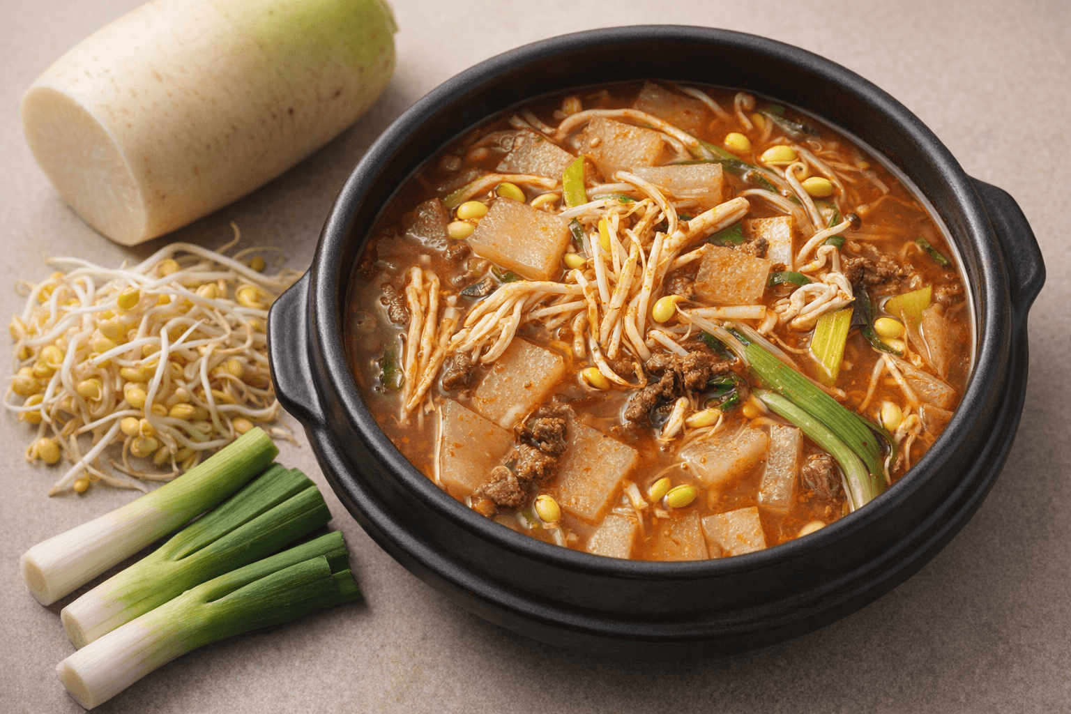 경상도식 얼큰 소고기무국