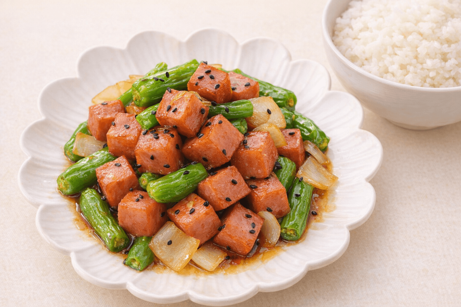 단짠 꽈리고추 햄볶음 반찬