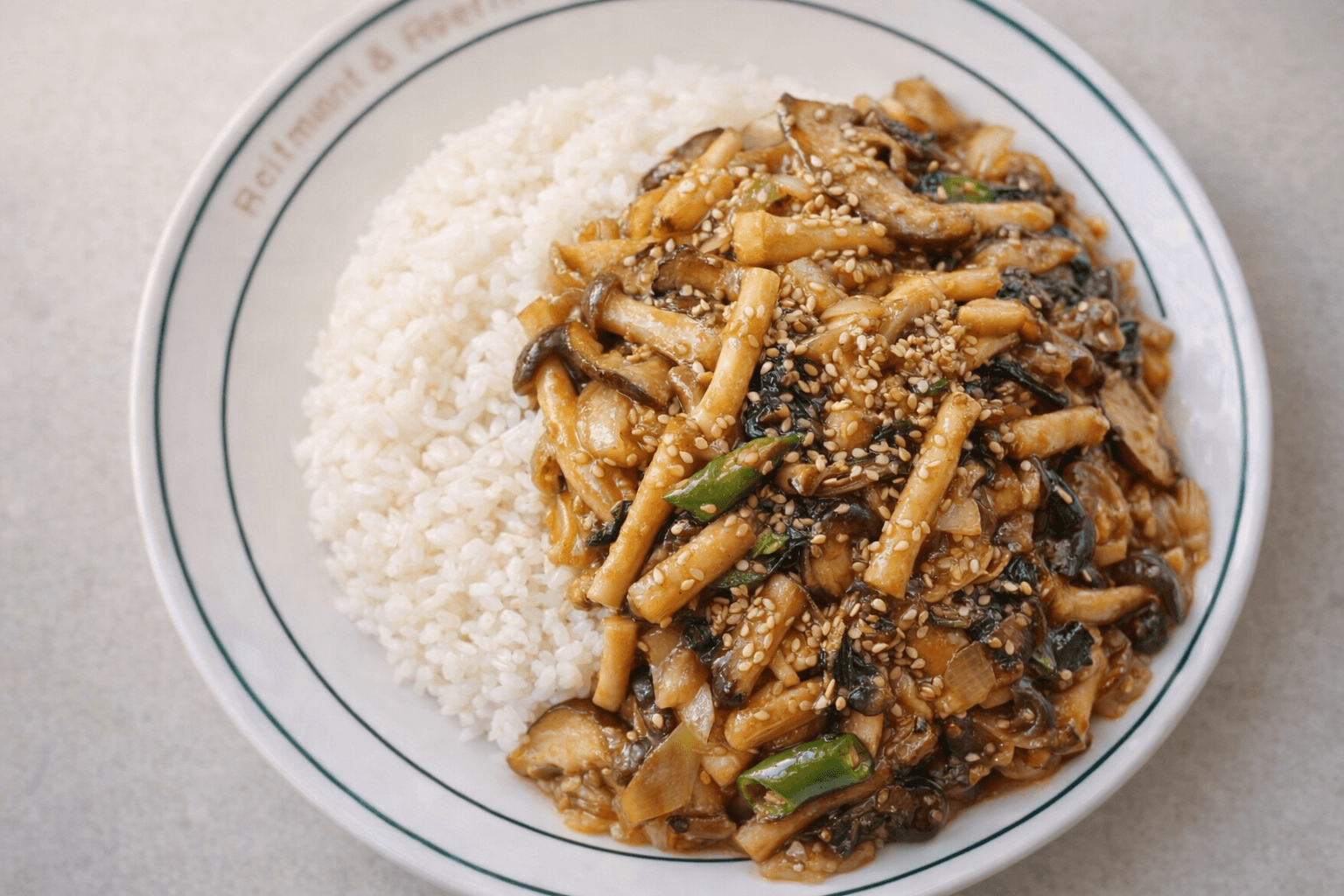 매콤달콤 초간단 버섯덮밥 요리