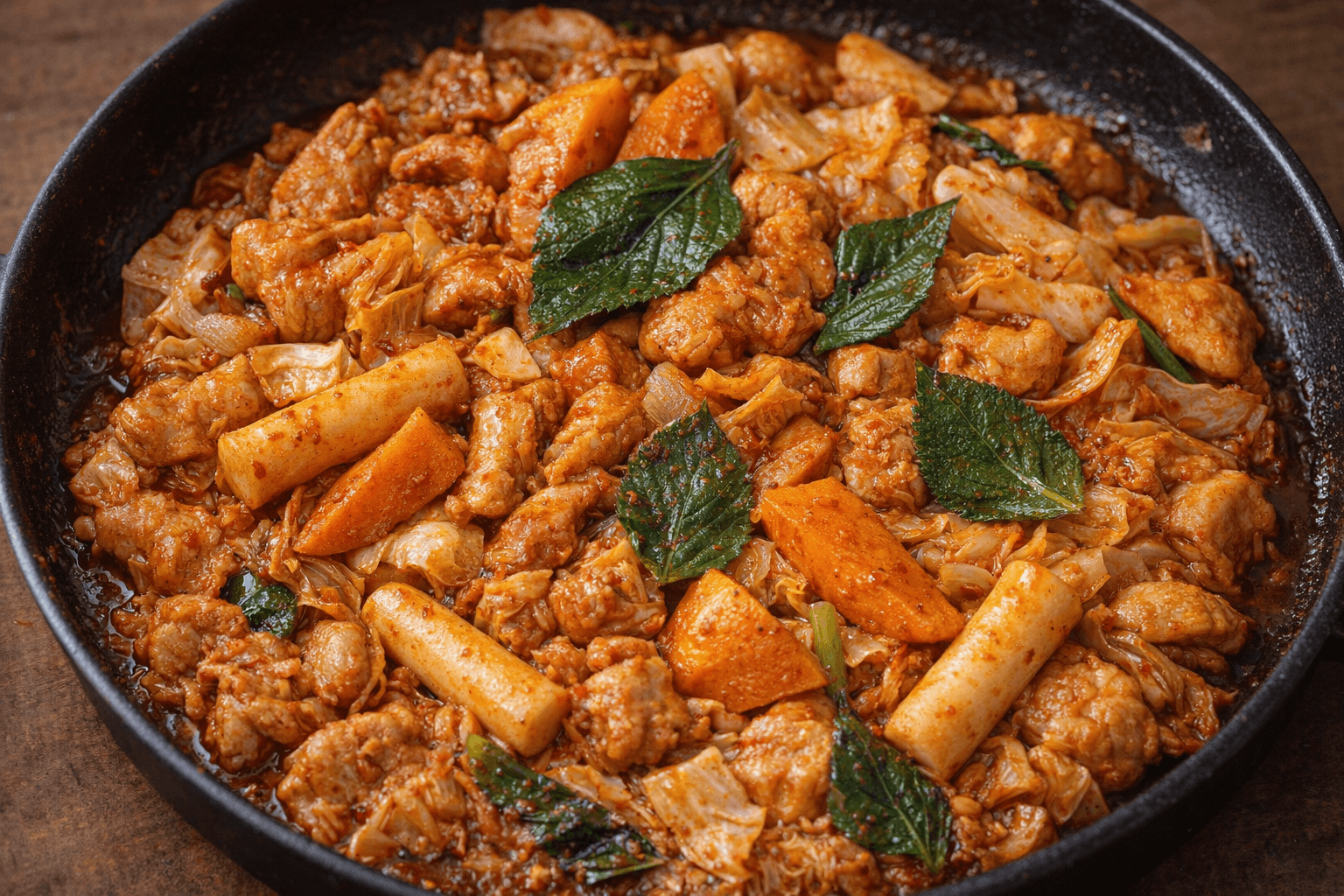 매콤한 철판 닭갈비 요리 썸네일