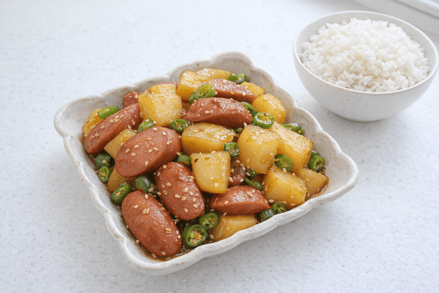 ご飯3杯は確実！絶対に崩れない甘辛「ソーセージとじゃがいもの煮物」黄金レシピ 🥔🌭