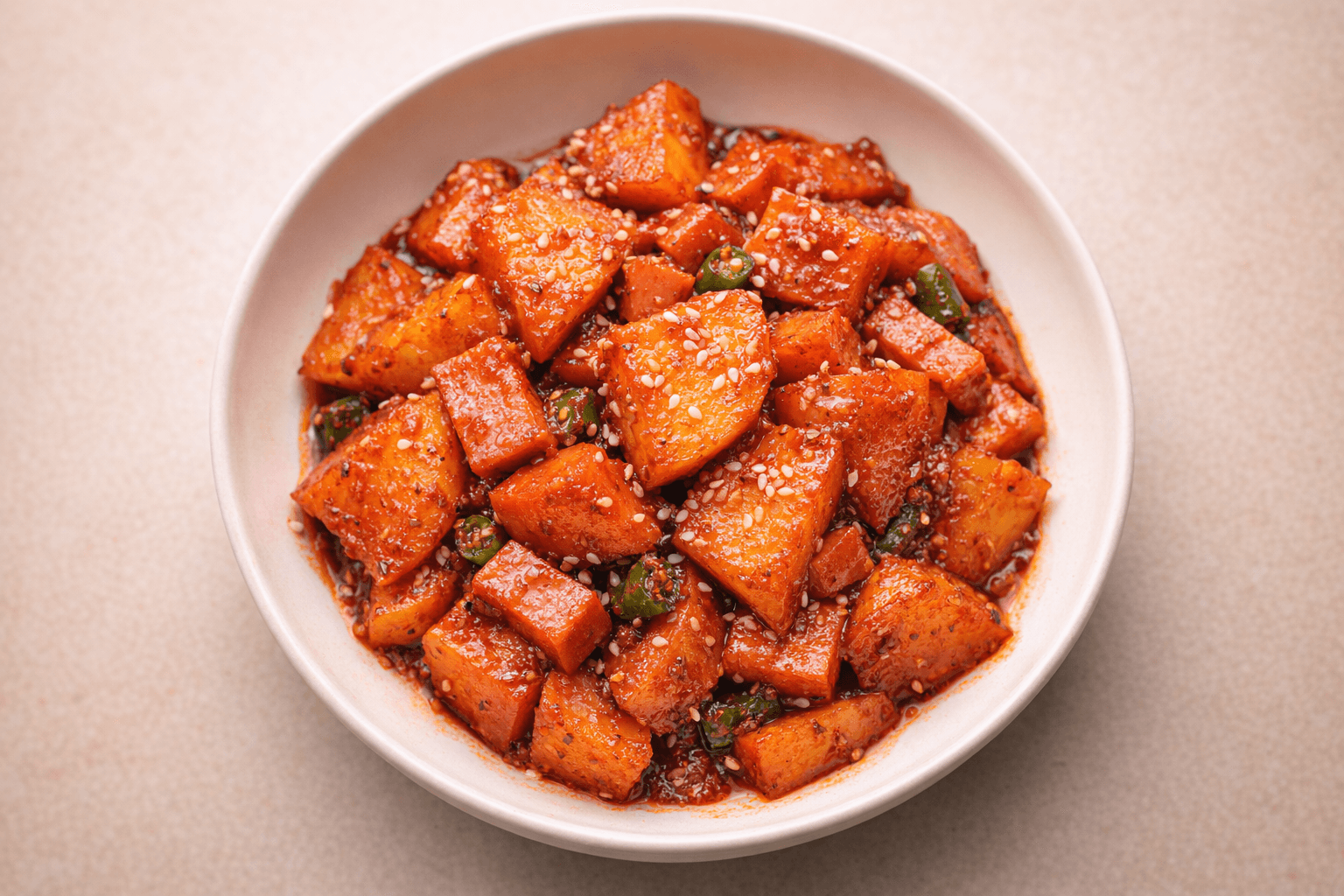 매콤달콤 감자조림