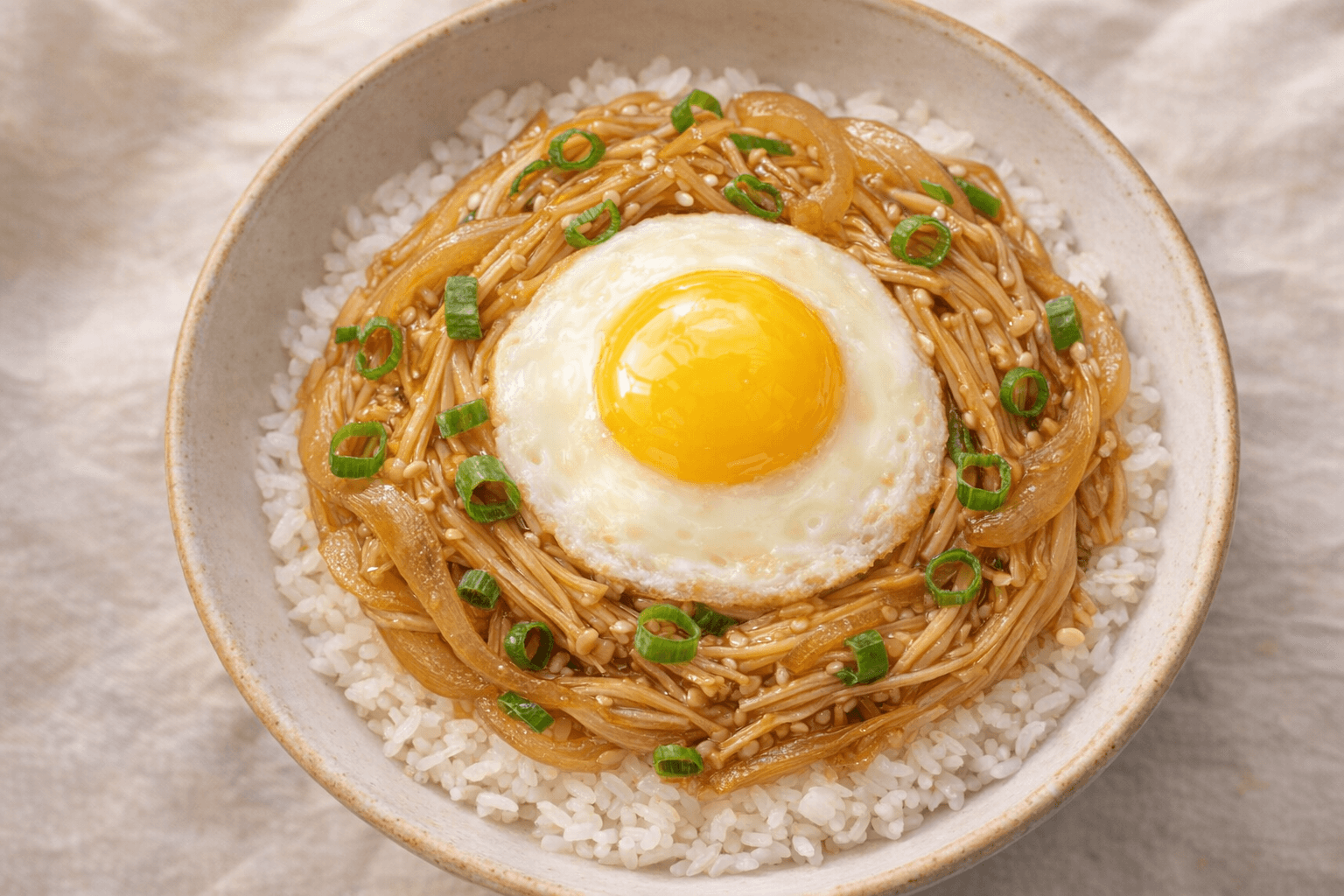 I Made This $1 Enoki Mushroom Rice Bowl in 10 Minutes & My Family Begged for More!