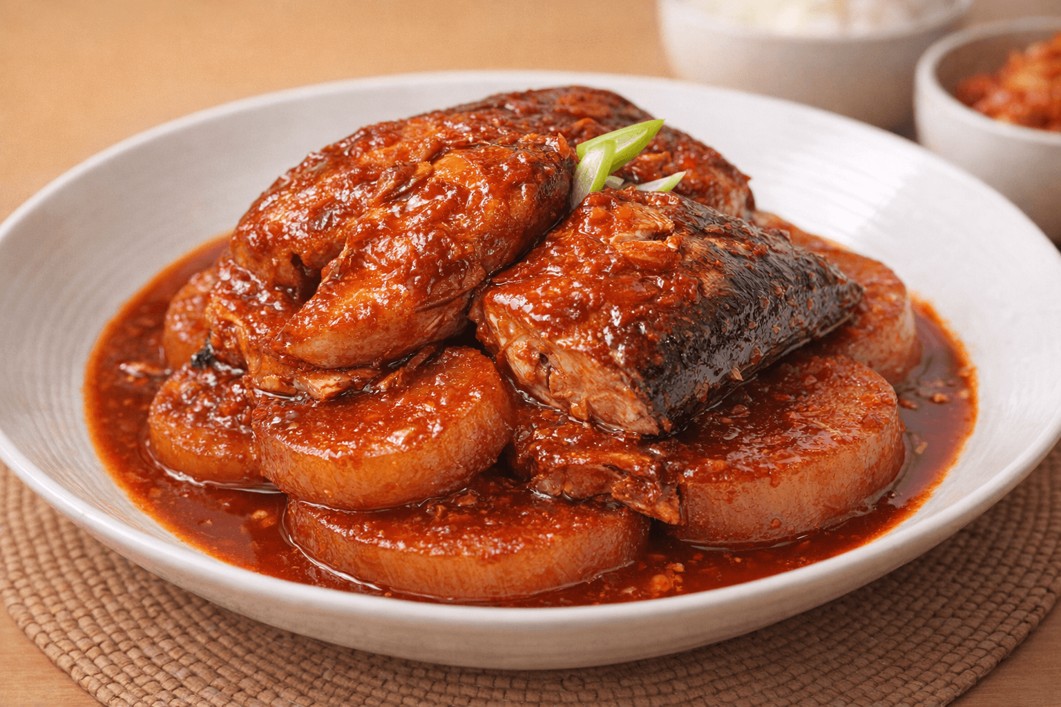 매콤달콤 고등어무조림