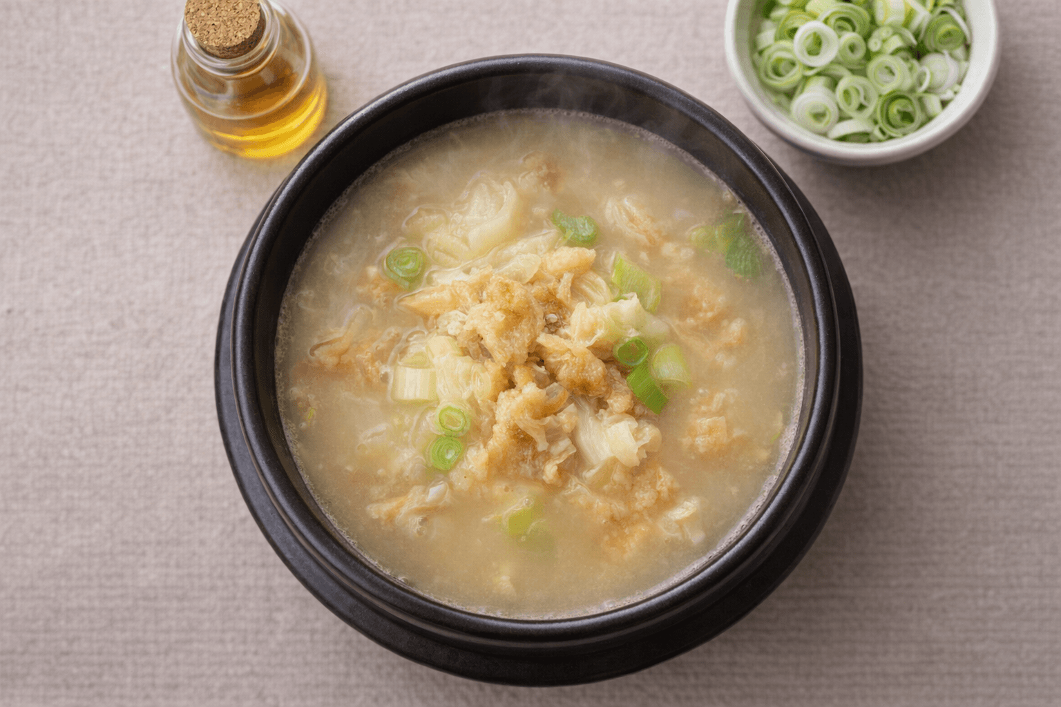 뽀얀 국물의 황태국 뚝배기