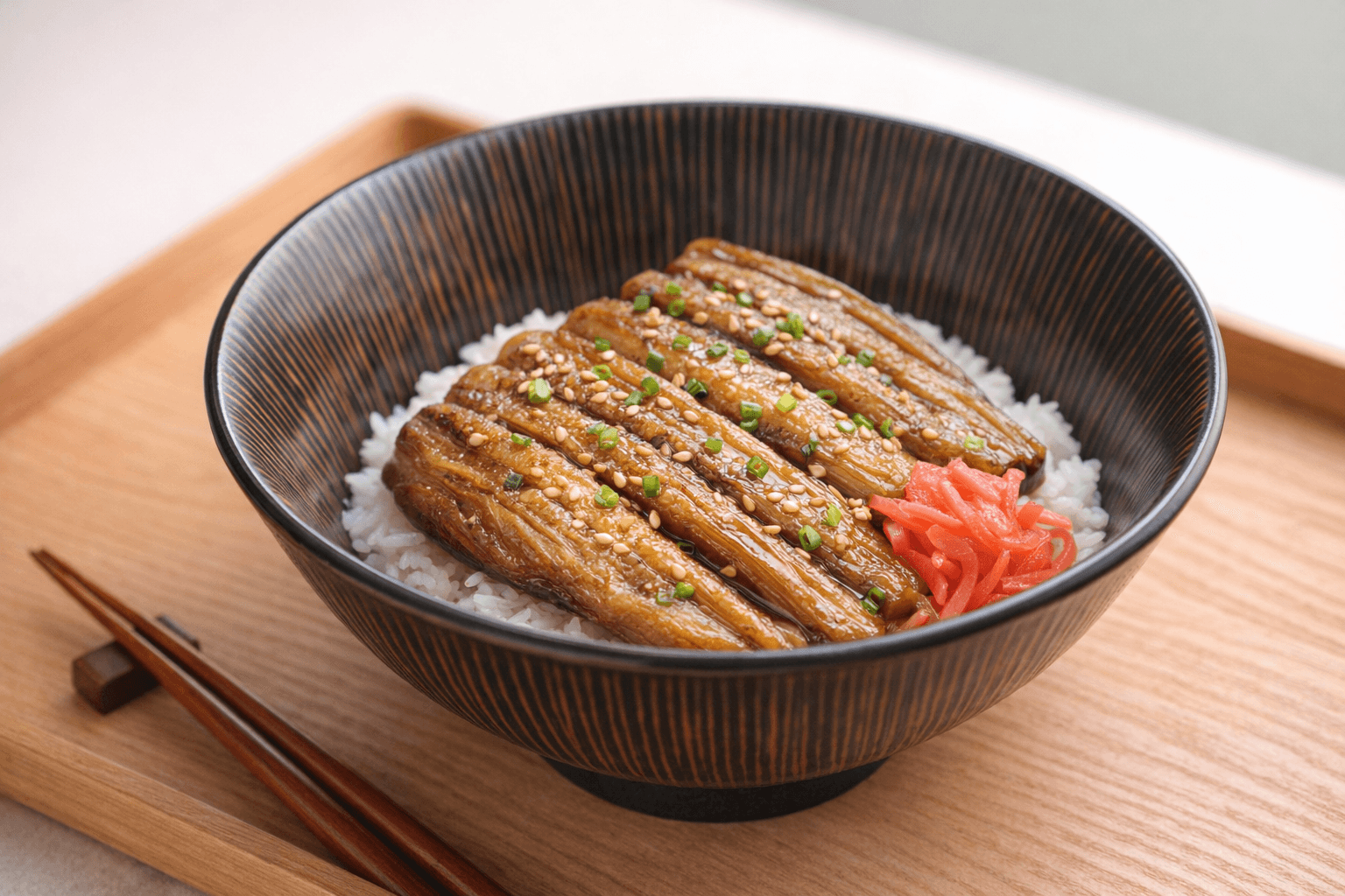 일본풍 가지덮밥 간장소스 가지구이 덮밥