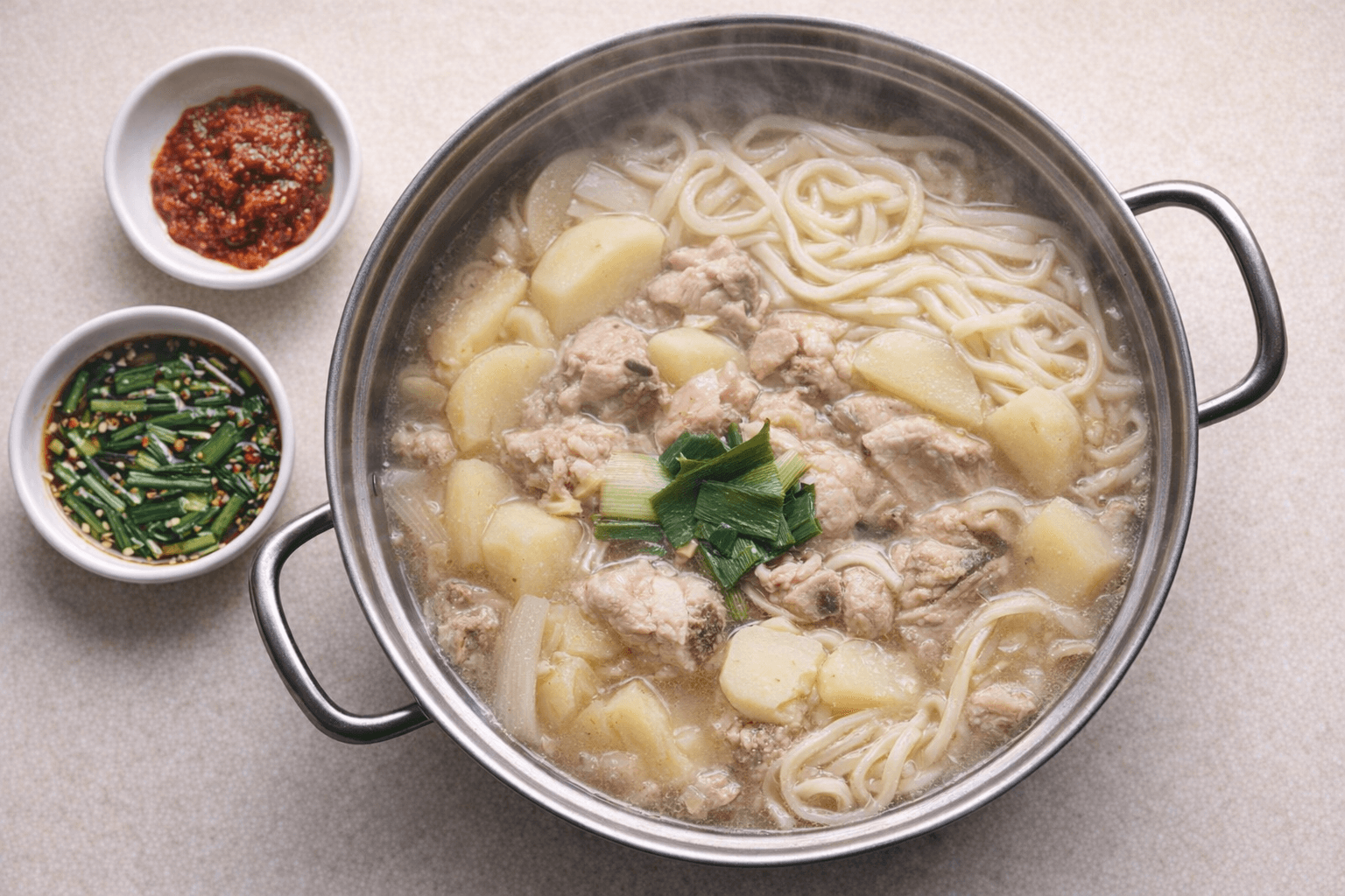 닭한마리 칼국수 보양식 전골