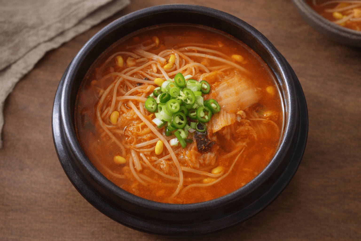 얼큰한 김치콩나물국