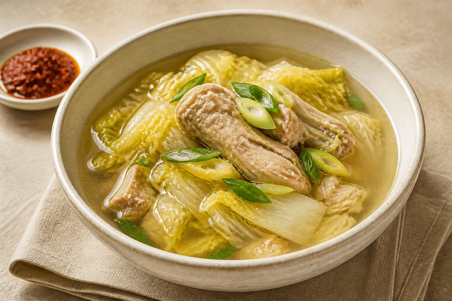 닭곰탕보다 더 맛있는 배추닭국 만들기+다대기 양념
