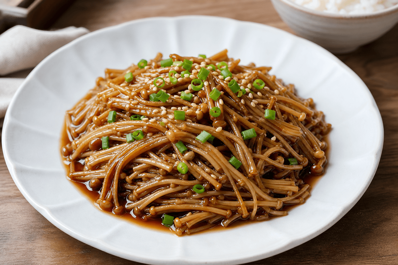 500원 이면 밥한끼 뚝딱하는 팽이버섯조림 너무 맛있어용