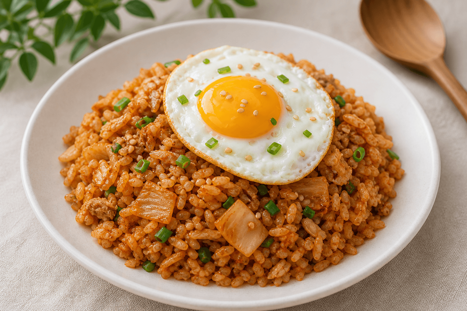 arroz frito con kimchi y atún: receta casera detallada