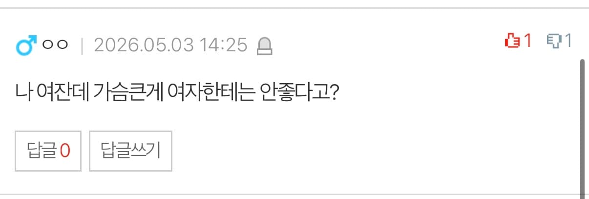 근데 가슴 작은게 유행이라는거